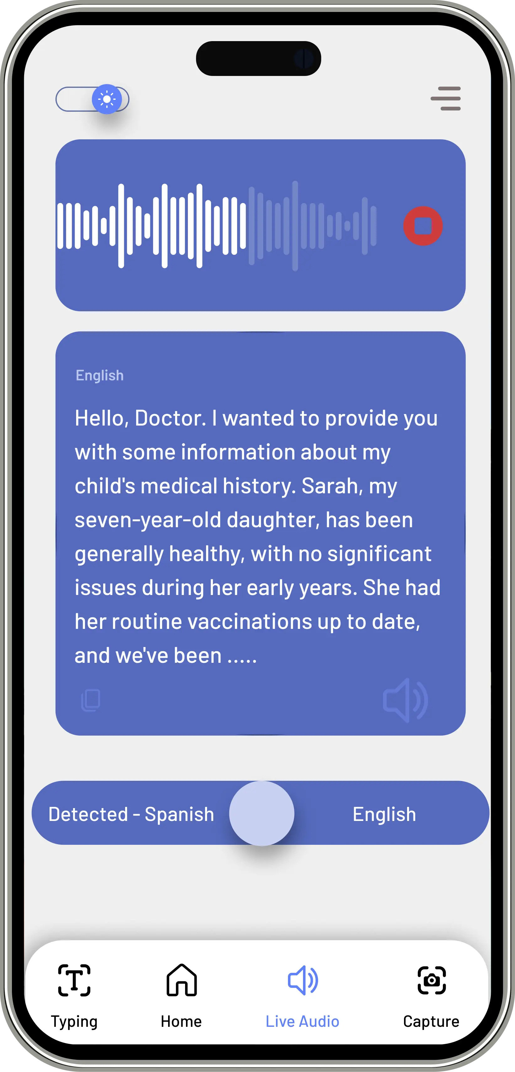 KIBA translation screen